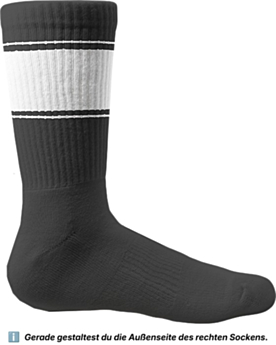 Tennissocken bedrucken lassen – Auffallen mit jedem Schritt Black/White