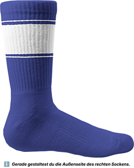 Tennissocken bedrucken lassen – Auffallen mit jedem Schritt Blue/White