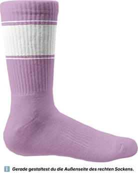 Tennissocken bedrucken lassen – Auffallen mit jedem Schritt Lilac/White
