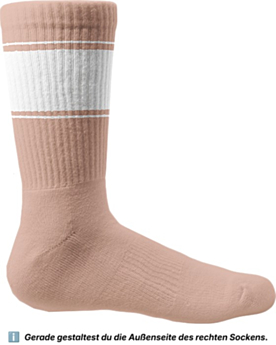 Tennissocken bedrucken lassen – Auffallen mit jedem Schritt Peach/White