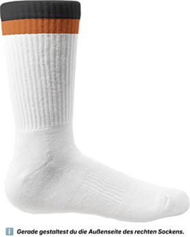 Personalisierte Tennissocke – mit Logo, Foto oder Wunschtext Black/Orange