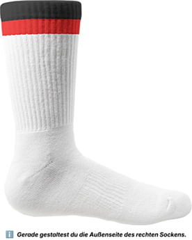 Personalisierte Tennissocke – mit Logo, Foto oder Wunschtext Black/Red