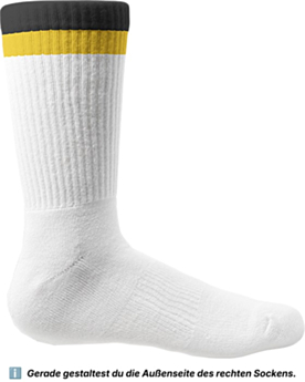 Personalisierte Tennissocke – mit Logo, Foto oder Wunschtext Black/Yellow