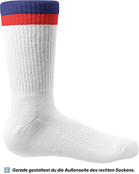 Personalisierte Tennissocke – mit Logo, Foto oder Wunschtext Navy/Red