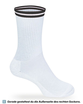 Premium Sportsocken aus Bio-Baumwolle bedrucken White/Black