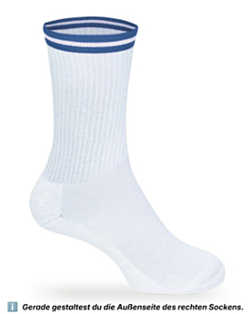 Premium Sportsocken aus Bio-Baumwolle bedrucken White/Navy