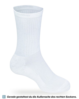 Premium Sportsocken aus Bio-Baumwolle bedrucken White/White
