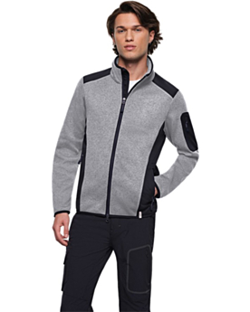 NO. 0836 HAKRO Herren Strickfleecejacke mit Softshell-Einsätzen