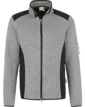 NO. 0836 HAKRO Herren Strickfleecejacke mit Softshell-Einsätzen
