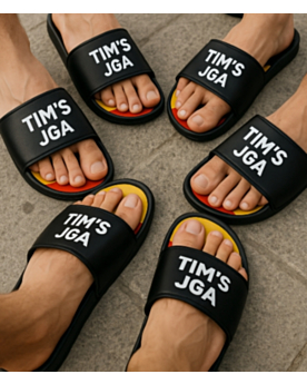 Fan-Badelatsche personalisieren in Länderfarben Fußball EM 2024