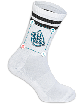 Personalisiere bestickte Socken mit deinem Wunschmotiv
