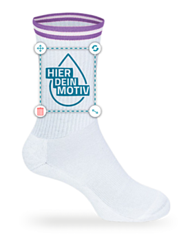 Premium Sportsocken aus Bio-Baumwolle bedrucken