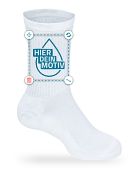 Premium Sportsocken aus Bio-Baumwolle bedrucken