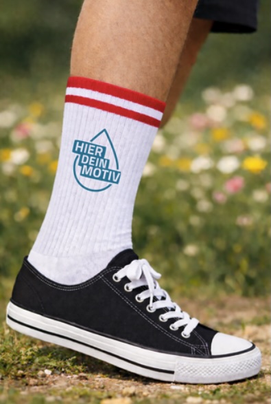 Premium Sportsocken aus Bio-Baumwolle besticken