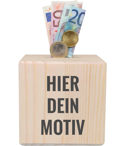 Personalisierte Spardose aus Holz selbst gestalten