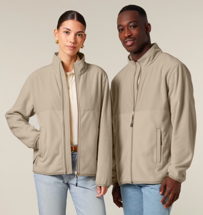 Unisex Fleecejacke bedrucken aus recyleten Materialien Trekker STJU242