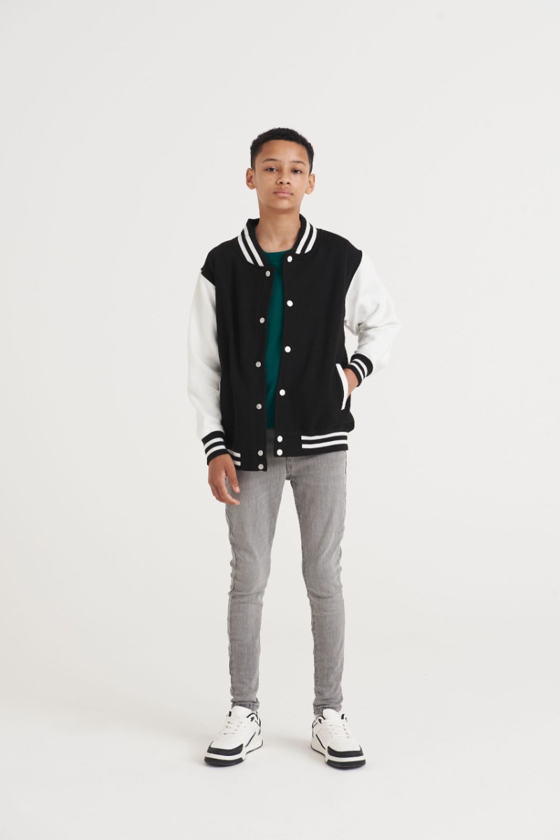JH043K Collegejacke für Kinder bedrucken und gestalten