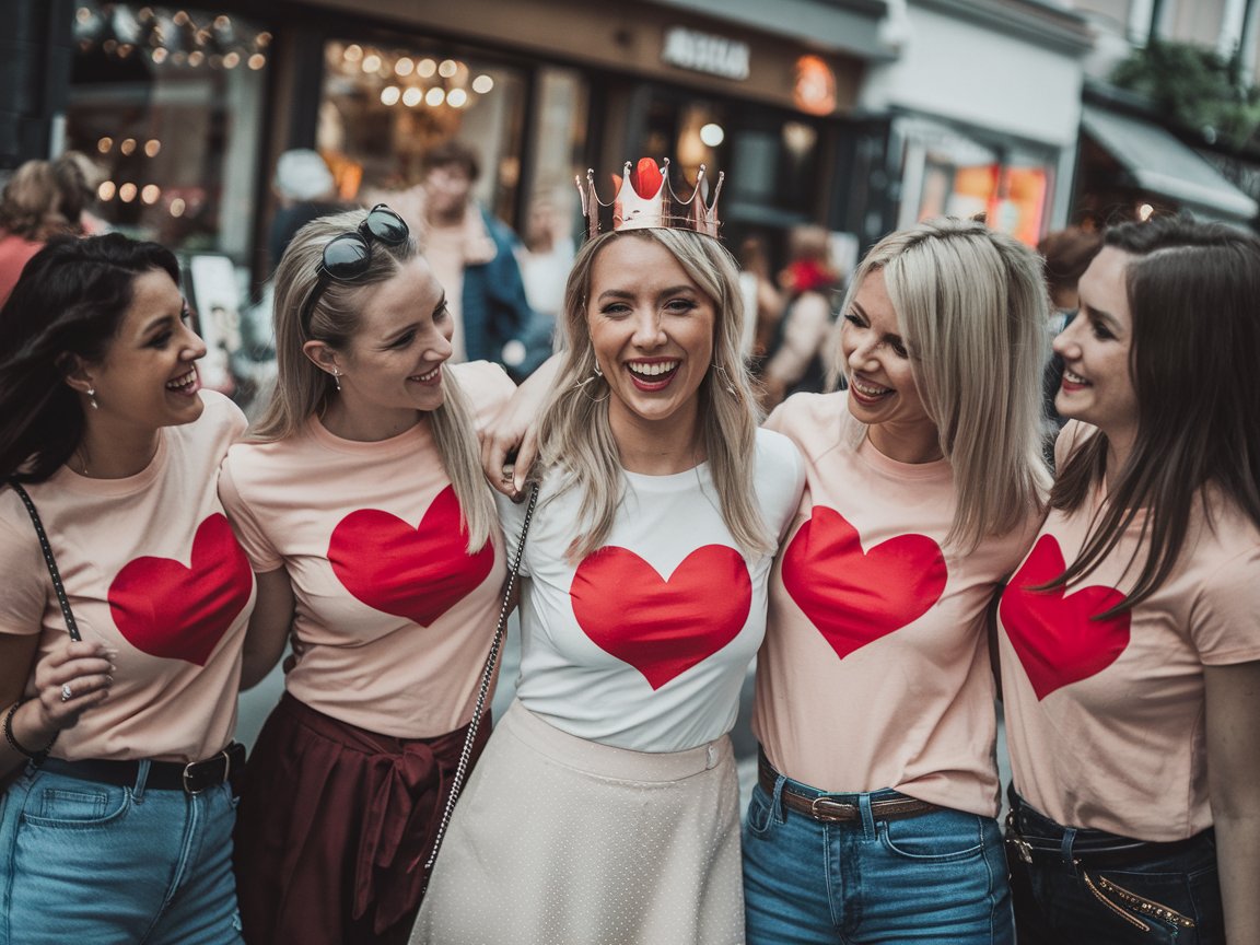 Frauen T-Shirt bedrucken Junggesellenabschied