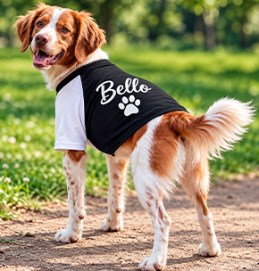 Kleidung für Hunde jetzt bereits ab 1 Stück selbst gestalten